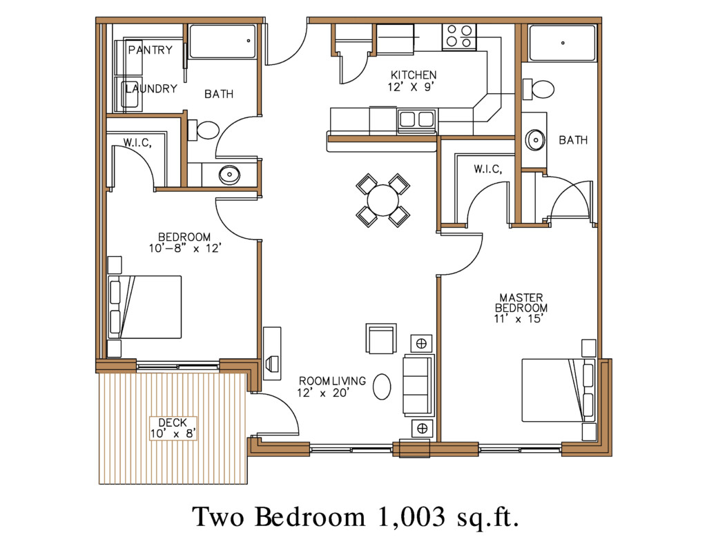 Floor Plan At Northview Apartment Homes In Detroit Lakes Great North  - House Floor Plans 2 Bedroom