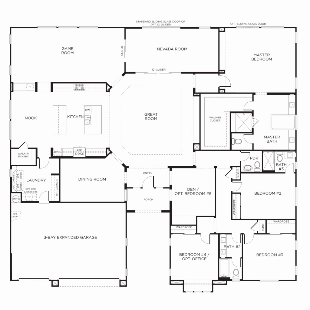 Image Result For 5 Bedroom Open Floor Plans Single Story House Floor  - 5 Bedroom 1 Story Open Floor Plan House
