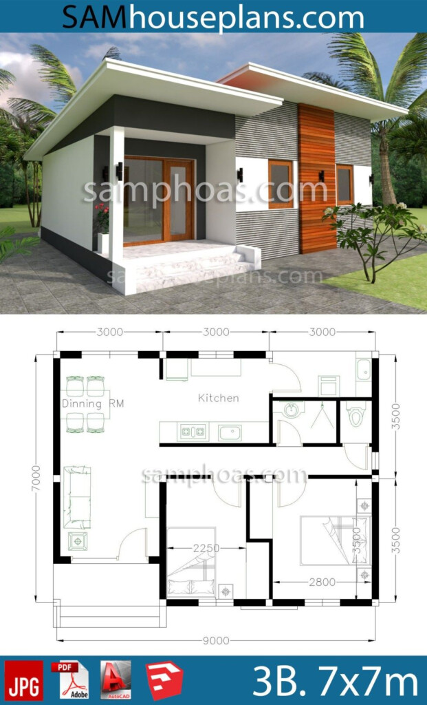 Low Budget Modern 2 Bedroom House Design Floor Plan BESTHOMISH - Modern Two Bedroom House Floor Plans